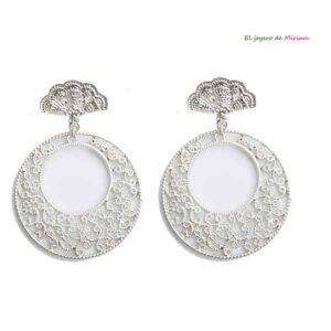 Pendientes aros plateados