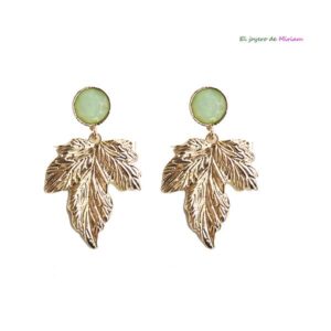 Pendientes verde menta