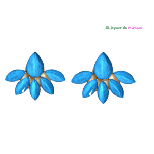Pendientes cristales azules
