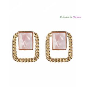 Pendientes rosas nacarados