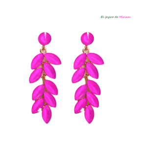 Pendientes fucsias fiesta