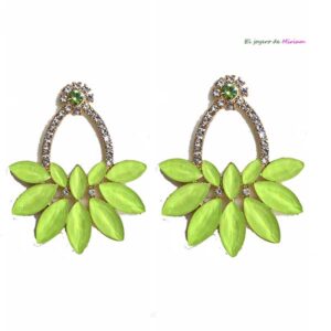 Pendientes verde lima