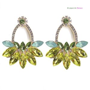 Pendientes lima cristales