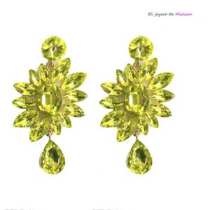 Pendientes lima - pistacho