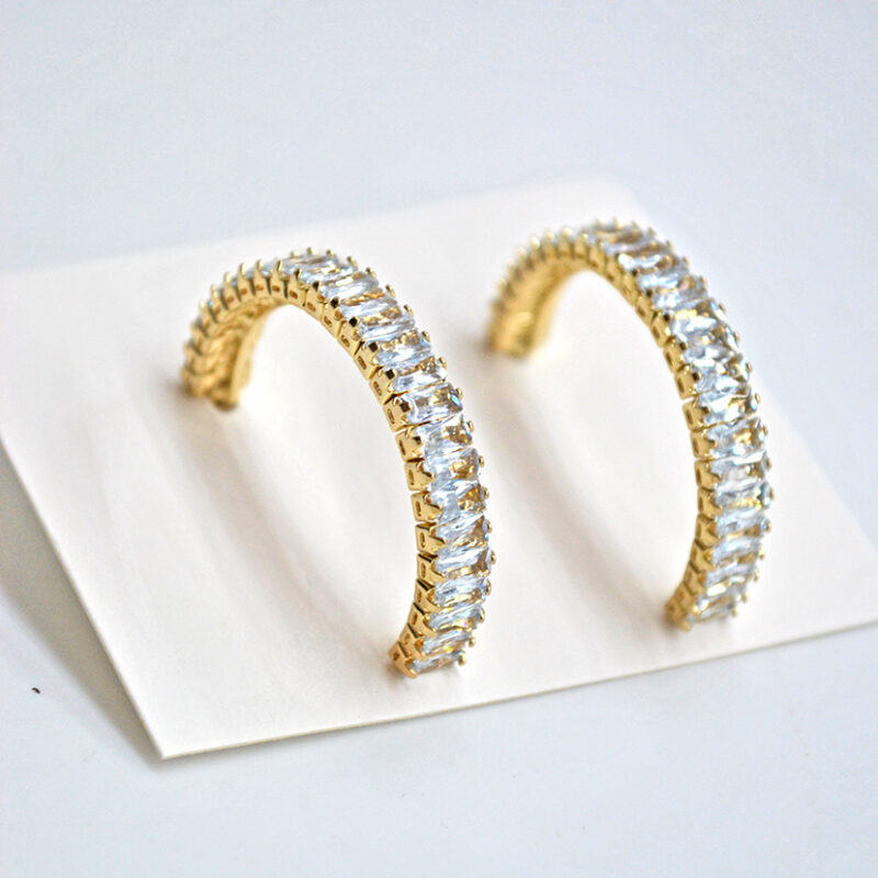 Pendientes aros cristales