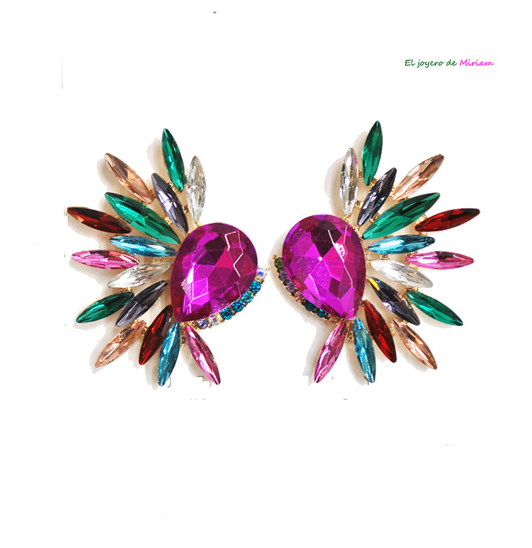 Pendientes multicolor