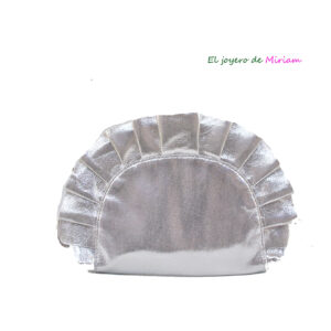 Clutch o cartera plateada