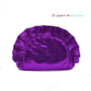 Cartera morada metalizada