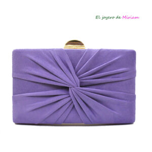 Bolso clutch frunce violeta