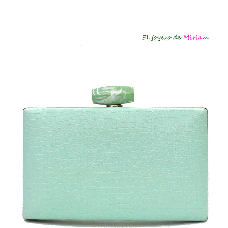 Bolso clutch aguamarina