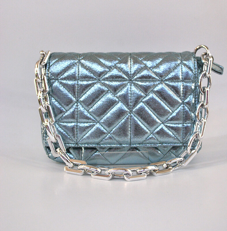 Bolso azul metalizado