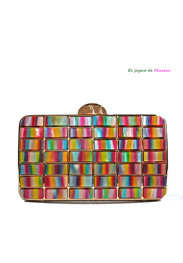 Bolso fiesta nácar multicolor - El joyero de Miriam