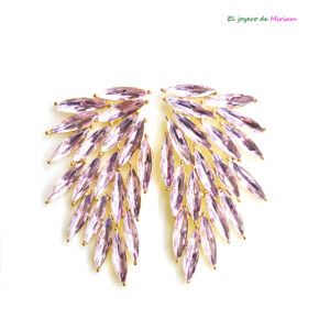 Pendientes rosas alas