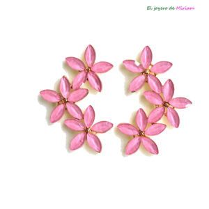 Pendientes rosas flores
