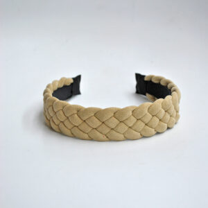 Diadema beige trenzada
