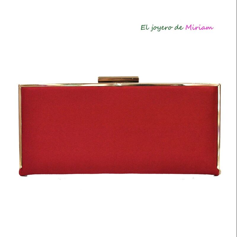 Clutch baguette rojo