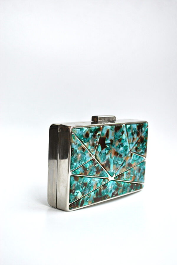 Clutch nácar multi turquesa - Imagen 2