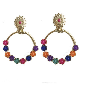 Pendientes multicolor acero