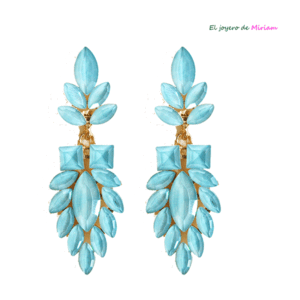 Pendientes azul agua