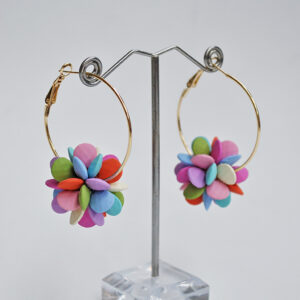 Aros cuentas multicolor