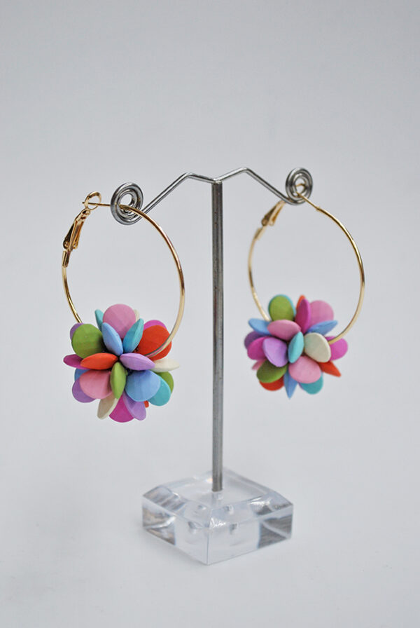 Aros cuentas multicolor