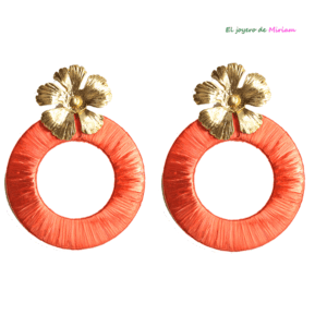 Pendientes aros naranjas