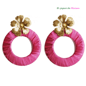 Pendientes aros fucsias