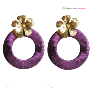 Pendientes aros morados