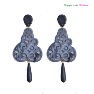 Pendientes violeta resina