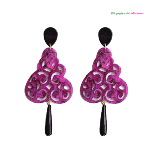 Pendientes bugamvilla resina