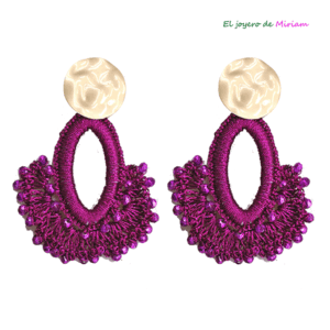 Pendientes bugamvilla cuentas