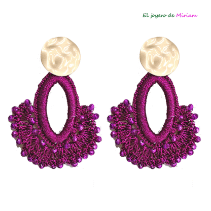 Pendientes bugamvilla cuentas
