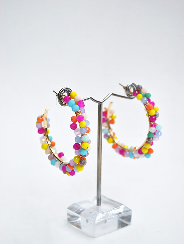 Pendientes de aro multicolor