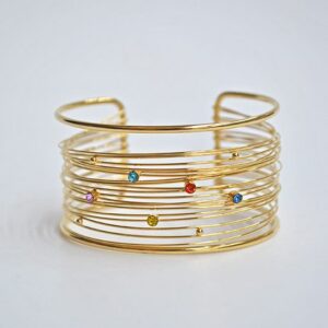 Pulsera brazalete cristales colores