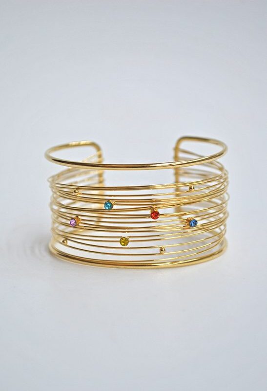 Pulsera brazalete cristales colores