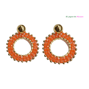 Pendientes redondos naranjas