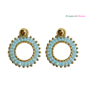 Pendientes azul celeste