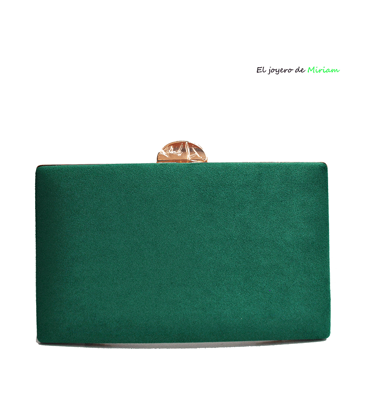Bolso clutch verde turquesa