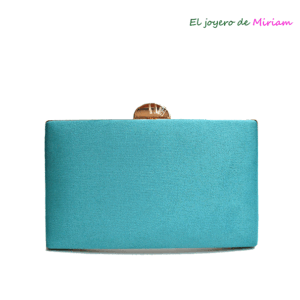 Bolso clutch aguamarina
