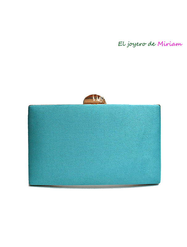 Bolso clutch aguamarina