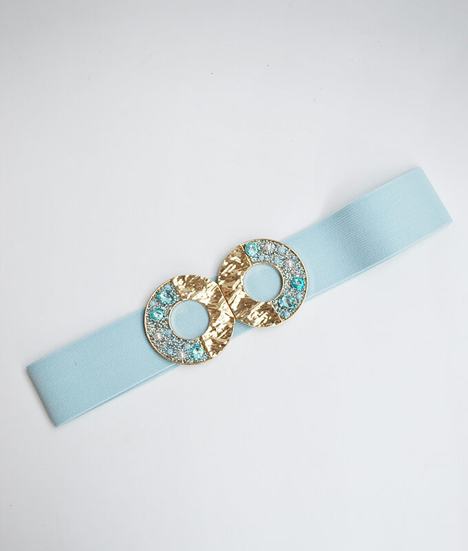 Cinturón de fiesta azul celeste