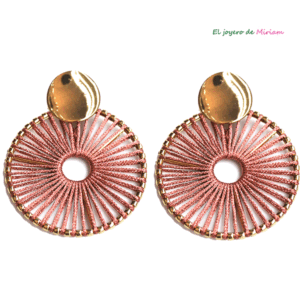 Pendientes aros oro rosa