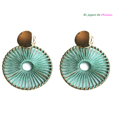 Pendientes aros aguamarina