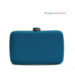 Clutch azul petróleo de raso