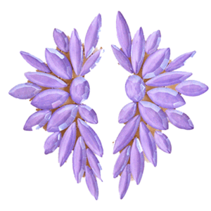 Pendientes lilas de fiesta