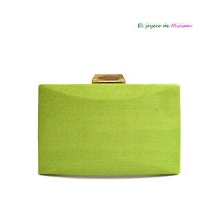 Bolso clutch verde lima irregular