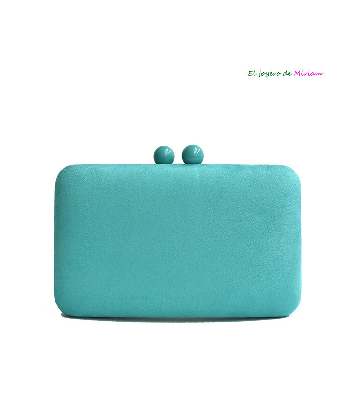 Bolso clutch aguamarina