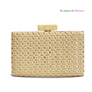 Clutch rafia cierre resina