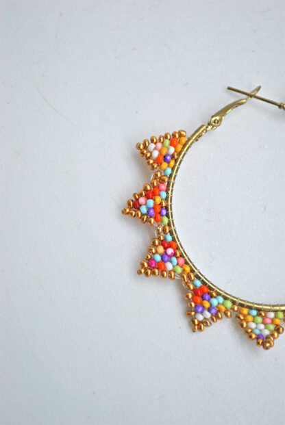 Pendienes aros multicolor - Imagen 3