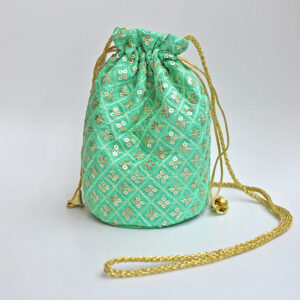 Bombonera clutch verde agua